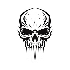 Artistic vector of a skull illustration. Suitable for tattoo, design, and logo.