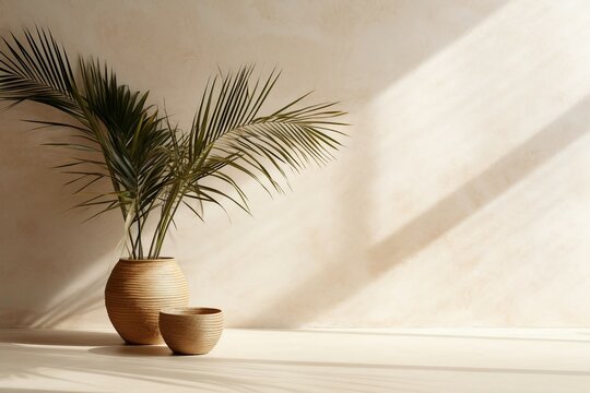 a potted plant in a room