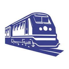 Train railway logo vector illustration