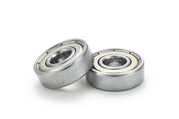 Bearings spare part of mechanical on the white background