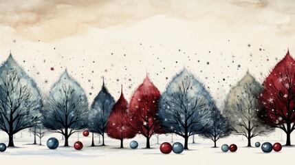 Hand Drawn Christmas Background , Merry Christmas Background , Hd Background