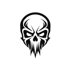 Artistic vector of a skull illustration. Suitable for tattoo, design, and logo.