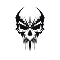 Artistic vector of a skull illustration. Suitable for tattoo, design, and logo.