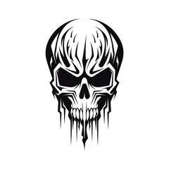 Artistic vector of a skull illustration. Suitable for tattoo, design, and logo.
