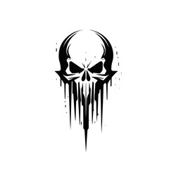 Artistic vector of a skull illustration. Suitable for tattoo, design, and logo.