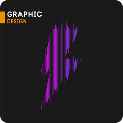 The energy designation icon. The picture represents electricity, voltage. Icon of lightning, thunder.