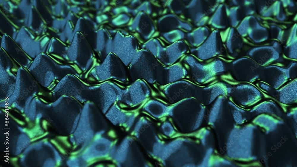 Poster loop of liquid metallic texture - animation