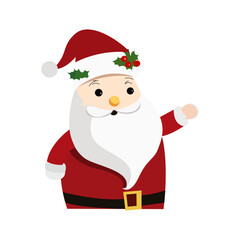 Santa Claus on white background.
