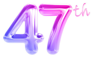 47 th anniversary - gradient number anniversary