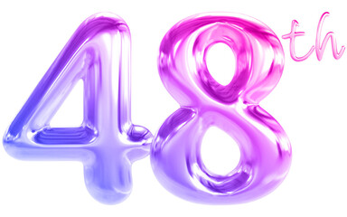 48 th anniversary - gradient number anniversary