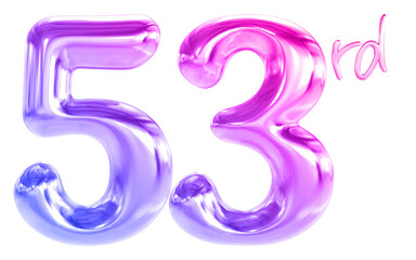 53 rd anniversary - gradient number anniversary
