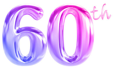60 th anniversary - gradient number anniversary
