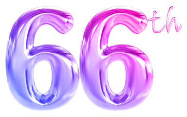66 th anniversary - gradient number anniversary