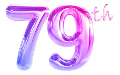 79 th anniversary - gradient number anniversary