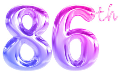 86 th anniversary - gradient number anniversary