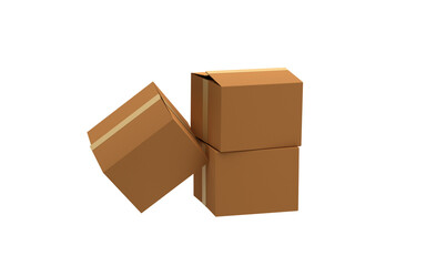 PSD psd cardboard delivery box mockup