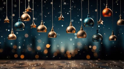 Christmas Background With Cute Bells Elements, Merry Christmas Background , Hd Background - obrazy, fototapety, plakaty