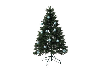 PNG,Decorated Christmas tree, isolated on white background