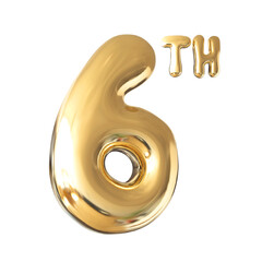 6 th anniversary - gold number anniversary