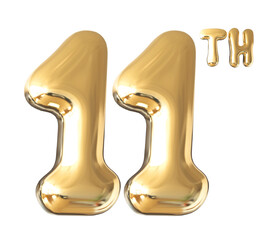 11 th anniversary - gold number anniversary