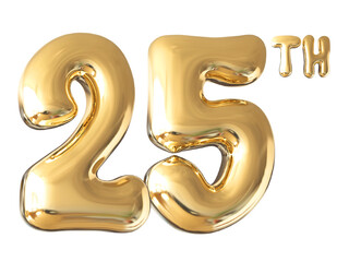 25 th anniversary - gold number anniversary