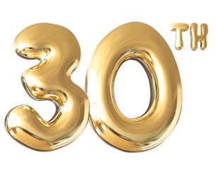 30 th anniversary - gold number anniversary