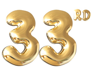 33 rd anniversary - gold number anniversary