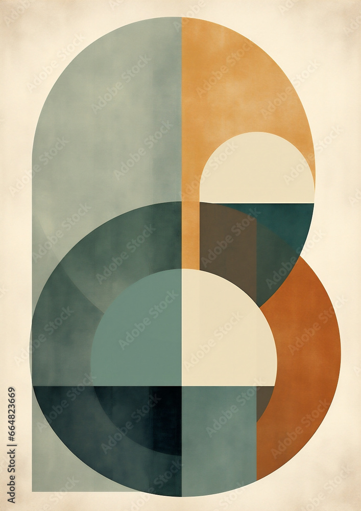 Poster shape abstract circle wallpaper modern simple art print graphic design pattern background geometric