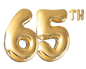 65 th anniversary - gold number anniversary © Chetra168