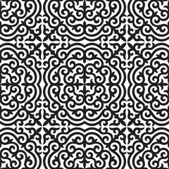 Kazakh ornaments. Seamless traditional carpet patterns of Kazakhs. Background, texture, design life of nomads. Ancient Turkic ornaments. Customs and traditions of Kazakhstan. Decorative art of nomads