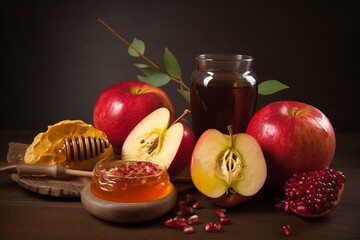 Rosh Hashanah is a Jewish celebration of the new year, observed on the 1st and 2nd of Tishrei. Traditions include honey, apple, and pomegranate. Generative AI