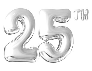 25 th anniversary - silver number anniversary