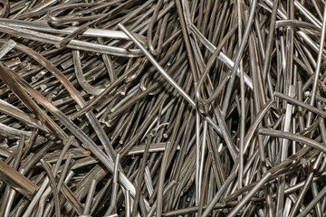 sorted aluminum from electrical cable waste for recycling