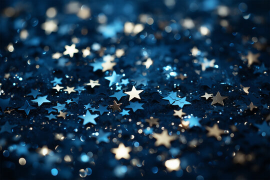 Stars on blue background