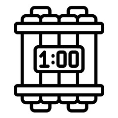 Time Bomb Icon Style