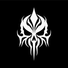Artistic vector of a skull illustration. Suitable for tattoo, design, and logo.	
