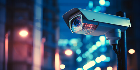 A security camera with the word security on it - obrazy, fototapety, plakaty