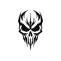 Artistic vector of a skull illustration. Suitable for tattoo, design, and logo.	
