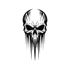 Artistic vector of a skull illustration. Suitable for tattoo, design, and logo.