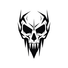 Artistic vector of a skull illustration. Suitable for tattoo, design, and logo.