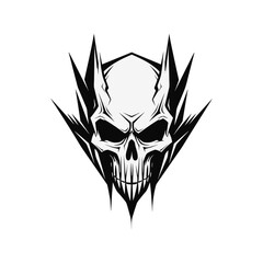 Artistic vector of a skull illustration. Suitable for tattoo, design, and logo.