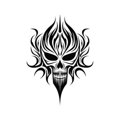 Artistic vector of a skull illustration. Suitable for tattoo, design, and logo.