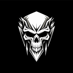 Artistic vector of a skull illustration. Suitable for tattoo, design, and logo.