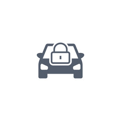 Car alarm, protection icon isolated on transparent background