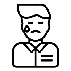 Businessman Sad Icon Style