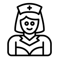 Obraz na płótnie Canvas Registered Nurse Icon Style