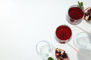 Pomegranate wine, delicious and gourmet alcohol drink