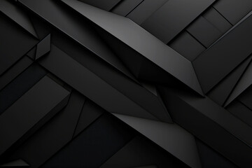 geometric black background, AI generated - obrazy, fototapety, plakaty