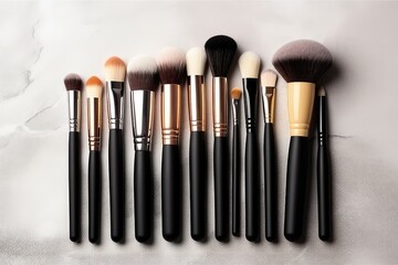 Essential Makeup Tools, Including Brushes And Powder, For Flawless Application