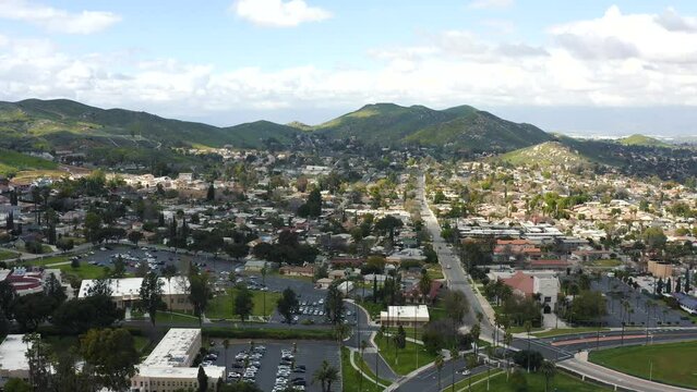 Aerial La Sierra California Aerial Footage Drone